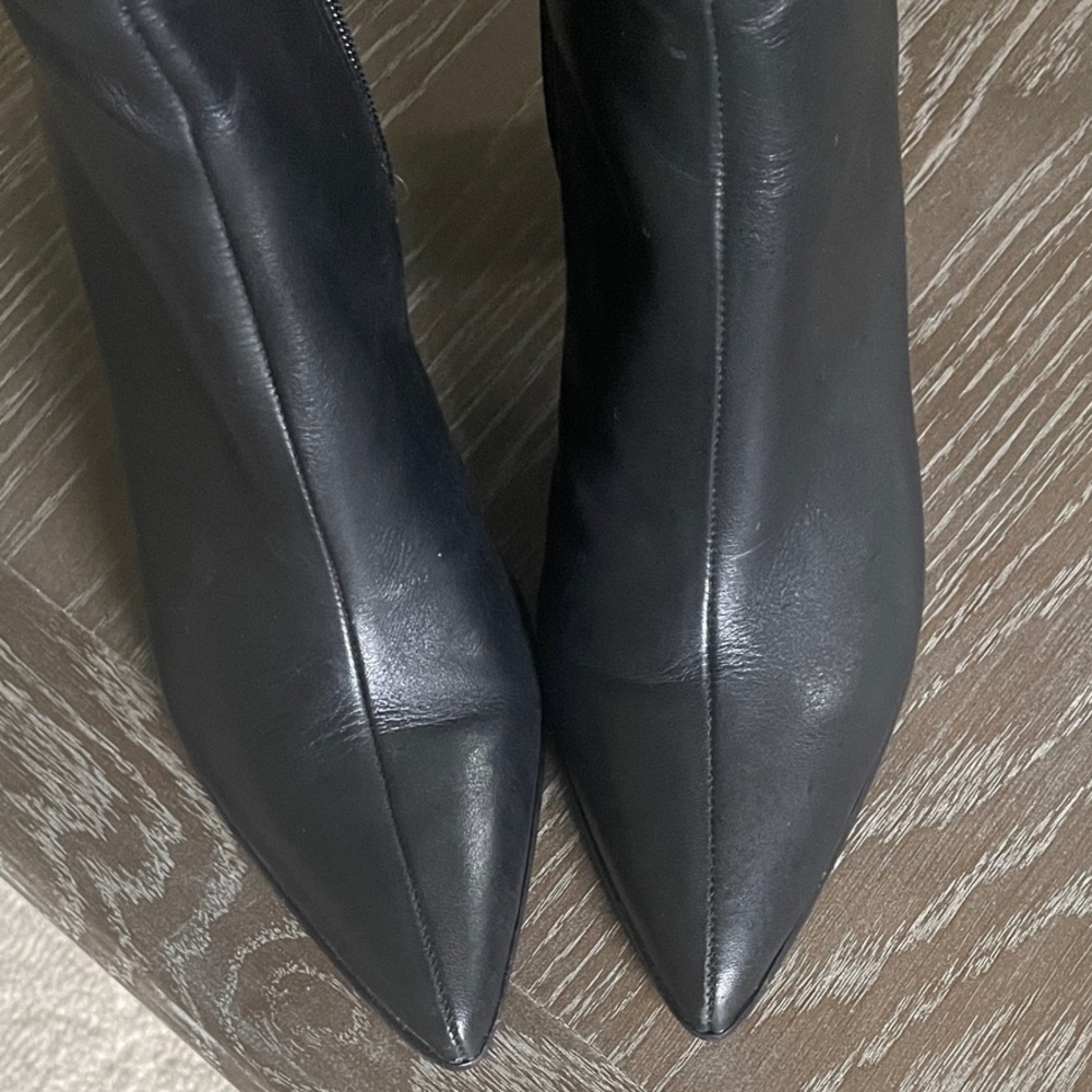 SCHUTZ Black Heeled Leather Boots - Picture 3 of 7